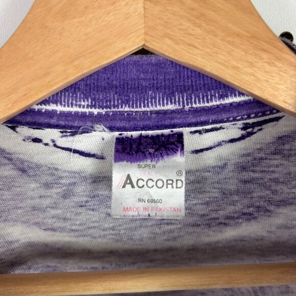Memphis AOP All Over T Shirt Large 90s Downtown Graphic Purple USA Made y2k - Picture 5 of 6